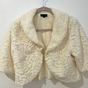 Cute white furry jacket